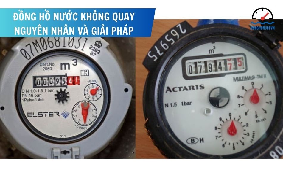 Nguyên nhân và biện pháp xử lý đồng hồ nước không quay