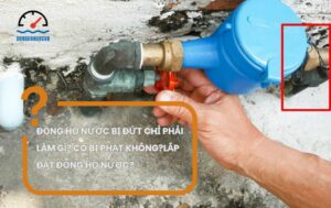 đồng hồ nước bị đứt chì