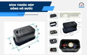 kích thước hộp đồng hồ nước