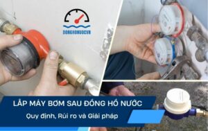 Lắp máy bơm sau đồng hồ nước