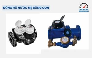 đồng hồ nước mẹ bồng con