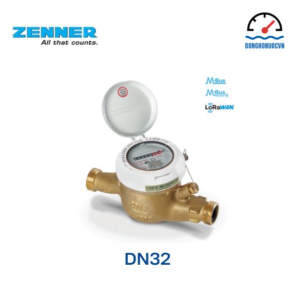 Đồng hồ đo nước nóng Zenner DN32 model mtwd-m-cc