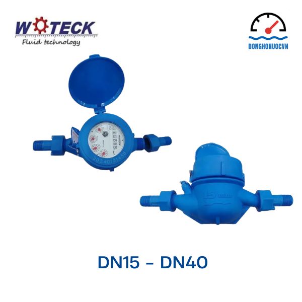 Đồng hồ nước sạch cấp B Woteck WTSG thân nhựa