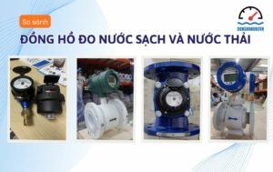 đồng hồ đo nước sạch và nước thải