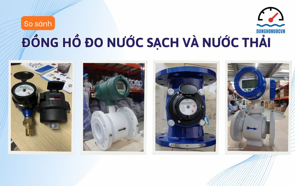 đồng hồ đo nước sạch và nước thải
