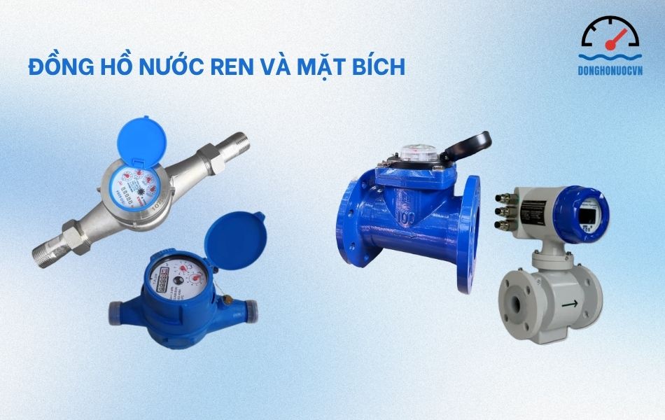 đồng hồ nước ren và mặt bích