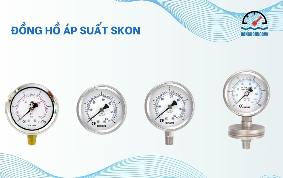 đồng hồ áp suất skon
