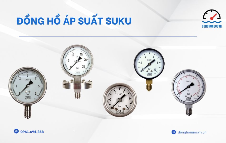 đồng hồ áp suất suku